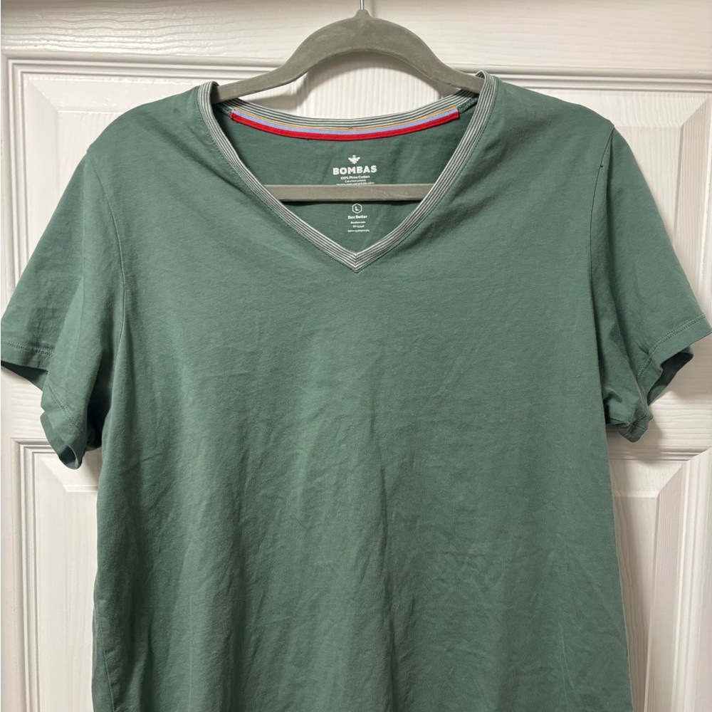 Bombas Men's Teal V-Neck Tee